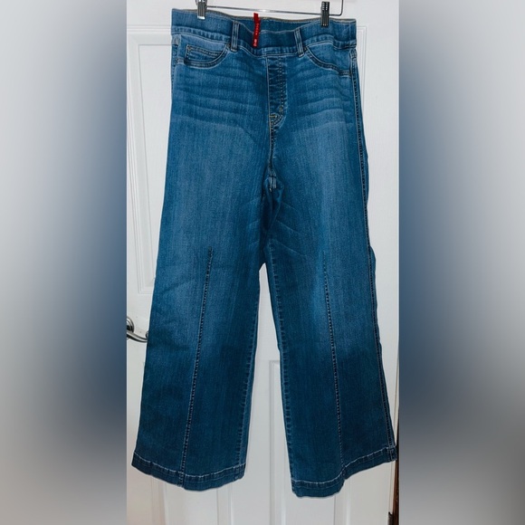 SPANX Denim - Spanx Wide Leg Blue Denim Jeans XL